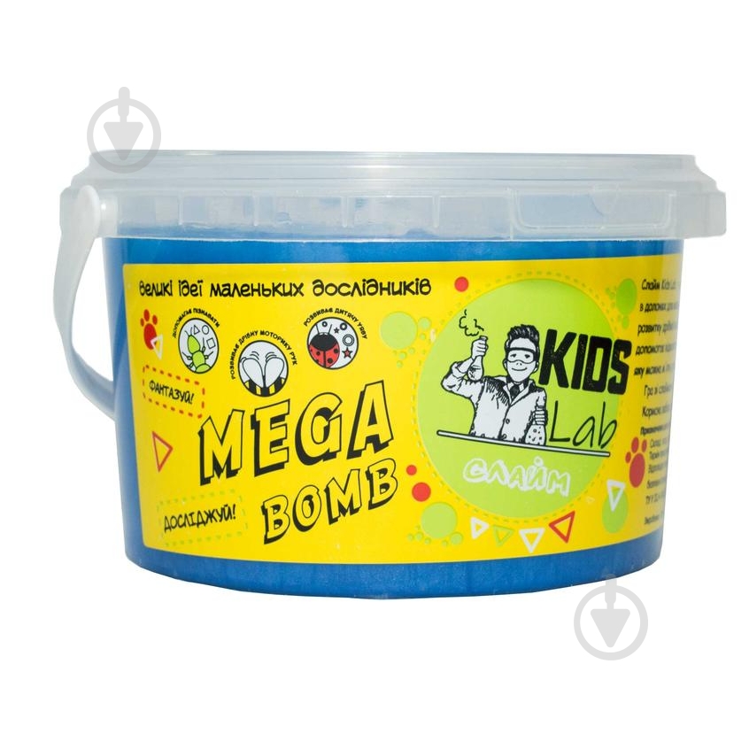 Слайм KIDS LAB №07 голубой 500 г 0116 - фото 2 Слайм KIDS LAB №07 голубой 500 г 0116 - фото 2