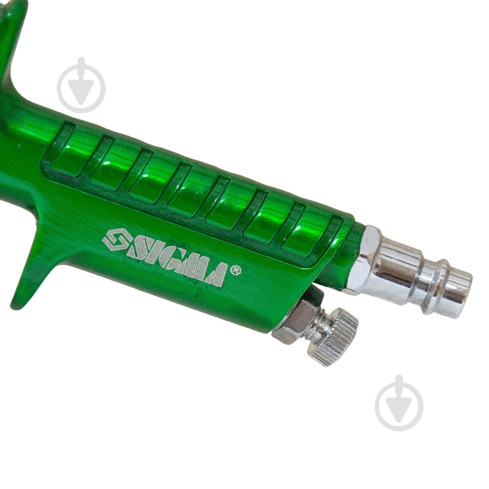 Фарборозпилювач пневматичний Sigma HVLP-mini Ø 0.8 (зелений) з верхнім баком (пластиковий) 6812041 - фото 6