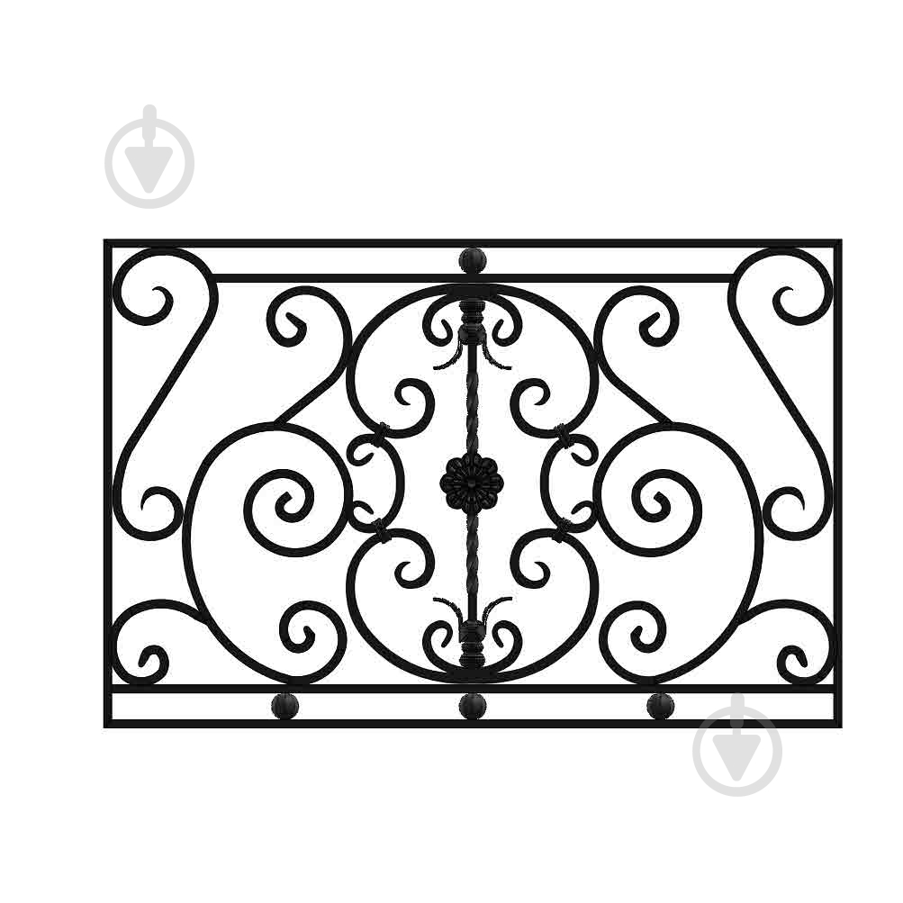 Решетка на окно КР-63 1100х730 мм (комплект элементов) - фото 1