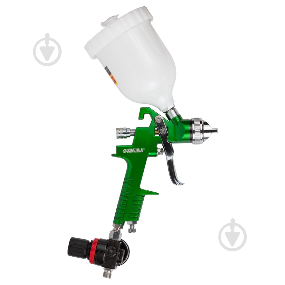 Краскораспылитель пневматический Sigma HVLP Ø 1.4 мм с верхним баком и редуктором 6812081 - фото 2 Краскораспылитель пневматический Sigma HVLP Ø 1.4 мм с верхним баком и редуктором 6812081 - фото 2