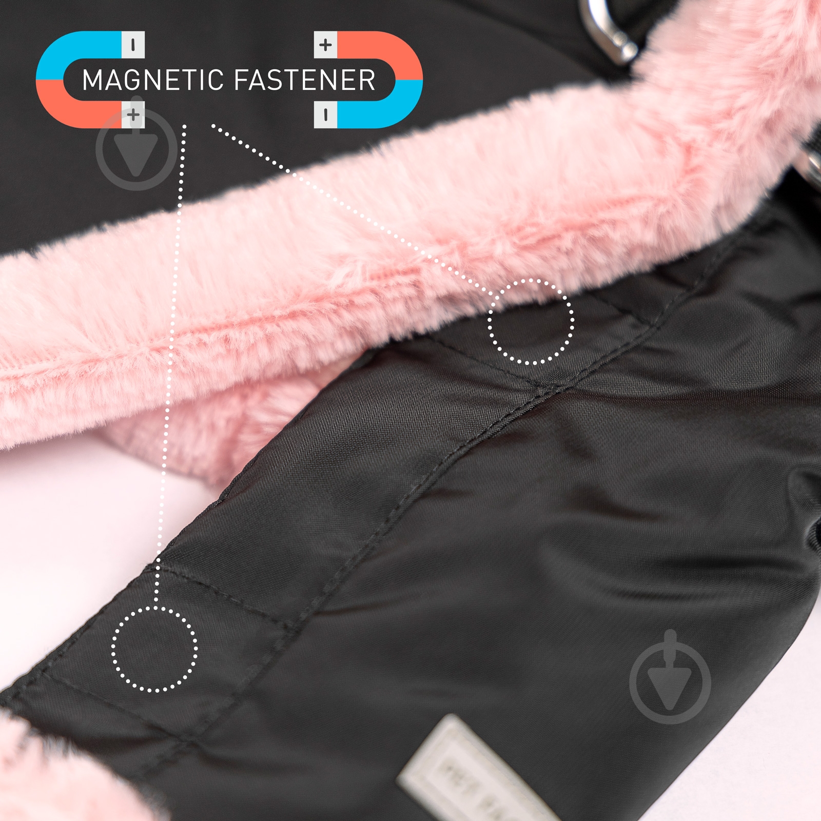 Куртка Pet Fashion Mery чорний/рожевий ХS - фото 2