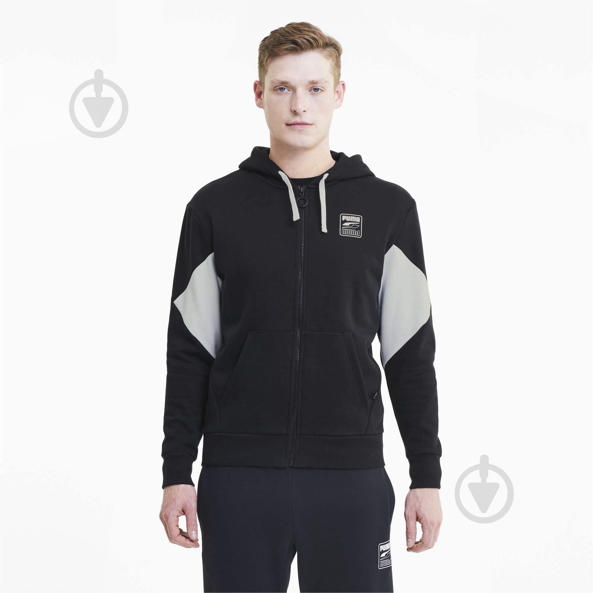 Джемпер Puma Rebel FZ Hoodie 58349601 р. XL черный - фото 1 Джемпер Puma Rebel FZ Hoodie 58349601 р. XL черный - фото 1