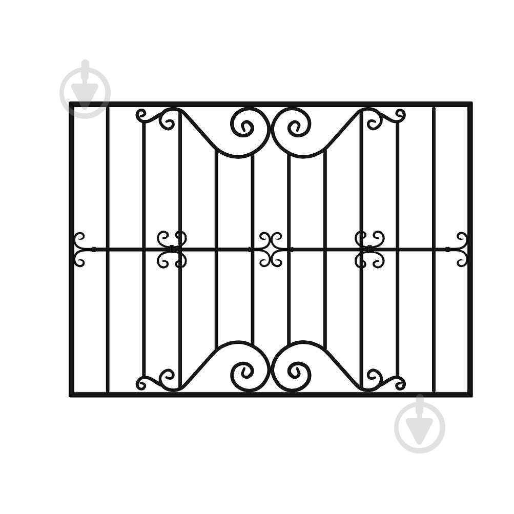 Решітка на вікно КР-65 1640х1200 мм (комплект елементів) - фото 1