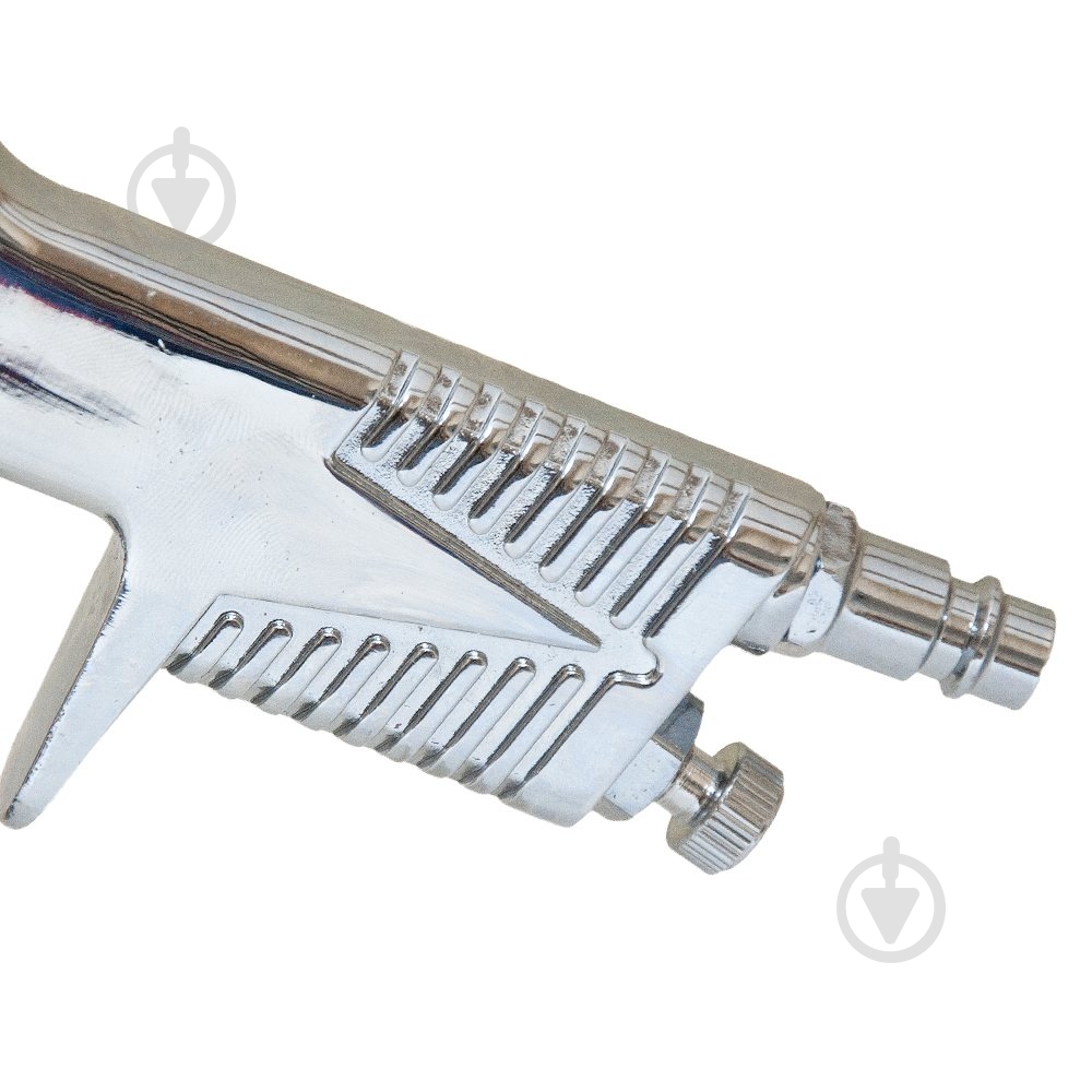 Краскораспылитель пневматический Sigma HVLP Ø 1.3+1.8 мм (хром) с верхним баком (пластиковый) 6812151 - фото 5