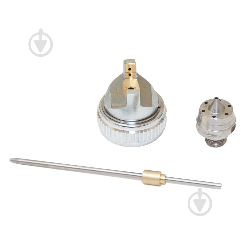 Краскораспылитель пневматический Sigma HVLP Ø 1.3+1.8 мм (хром) с верхним баком (пластиковый) 6812151 - фото 7