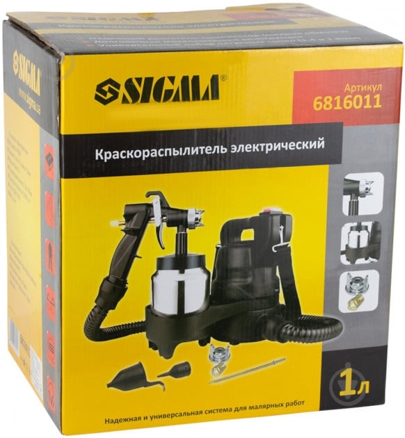 Краскораспылитель Sigma 450 Вт 6816011 - фото 2 Краскораспылитель Sigma 450 Вт 6816011 - фото 2