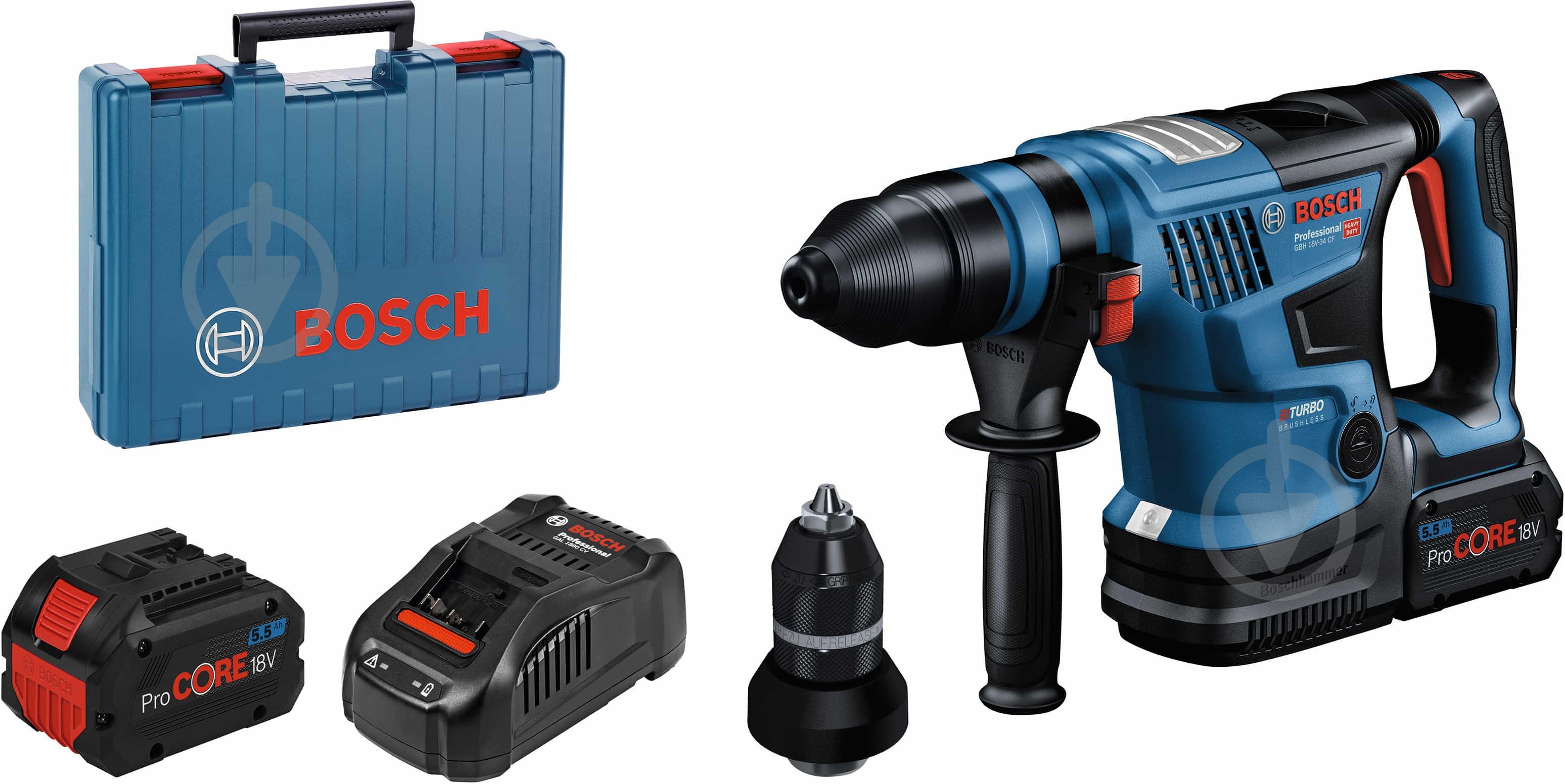 Перфоратор Bosch Professional GBH 18V-34CF 0611914002 - фото 1