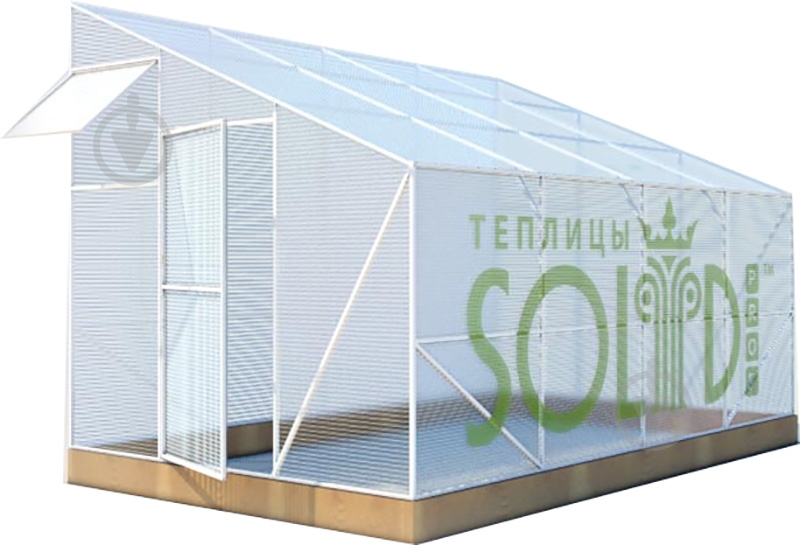 Теплица Solidprof Односкатной 2,5 Стандарт с поликарбонатом 4 мм 6,2 м - фото 1