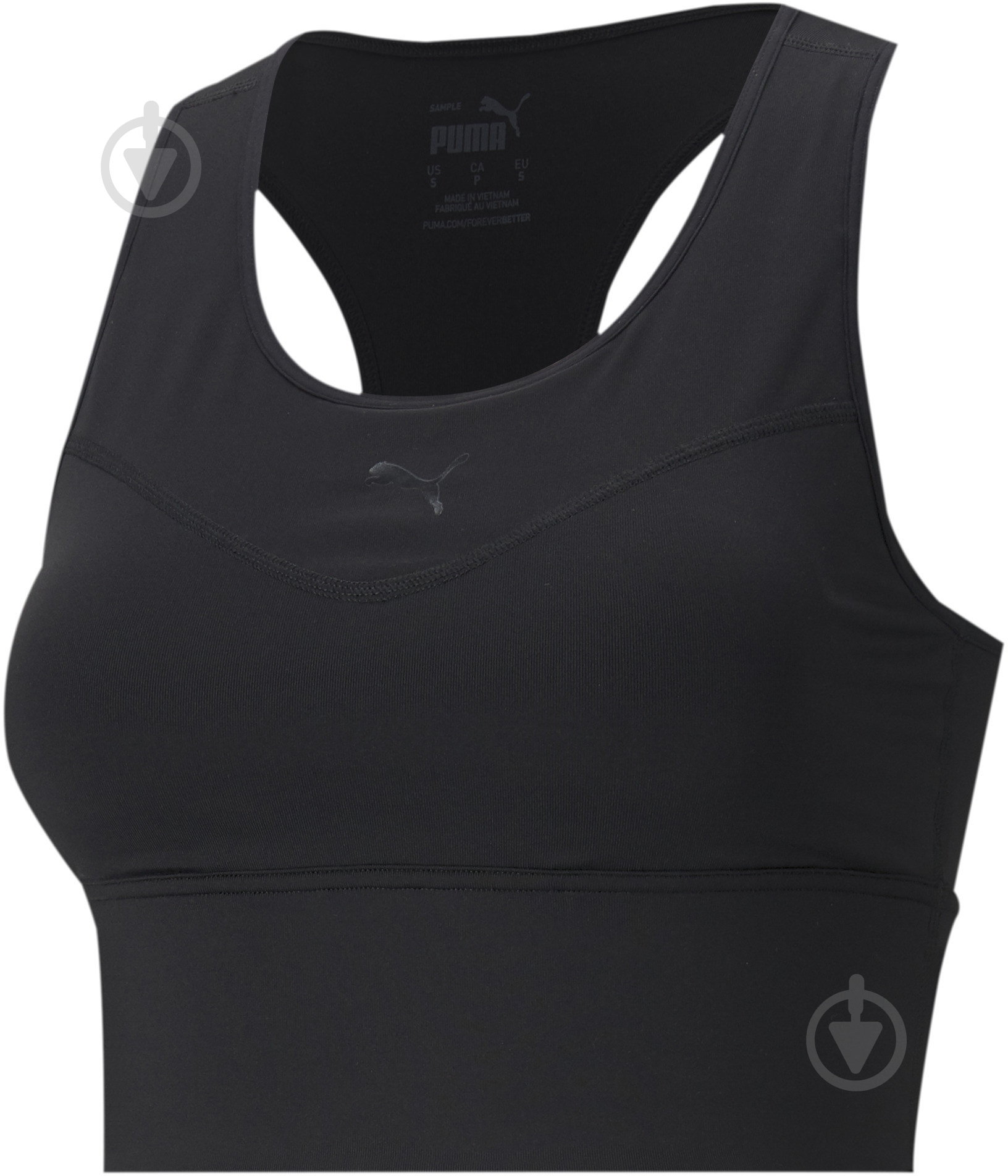 Майка Puma Mid Impact Long Line Bra 52030101 р.S черный - фото 2