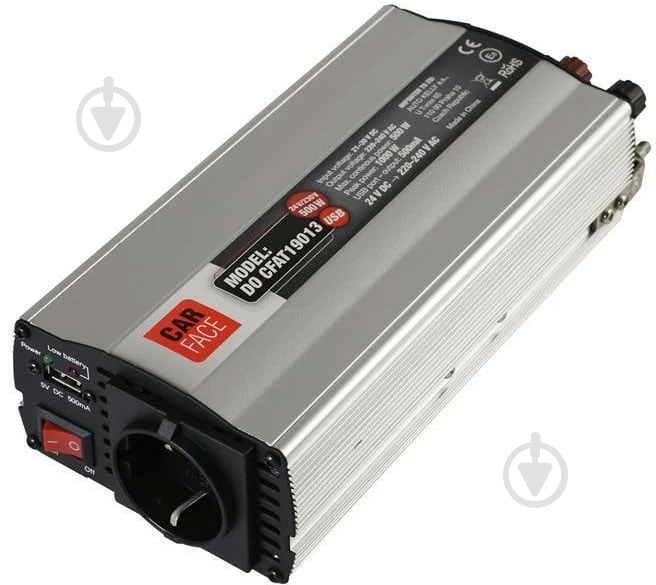 Инвертор инверторное CARFACE 24/230В 500 Вт 2100 А (DO CFAT19013) - фото 1