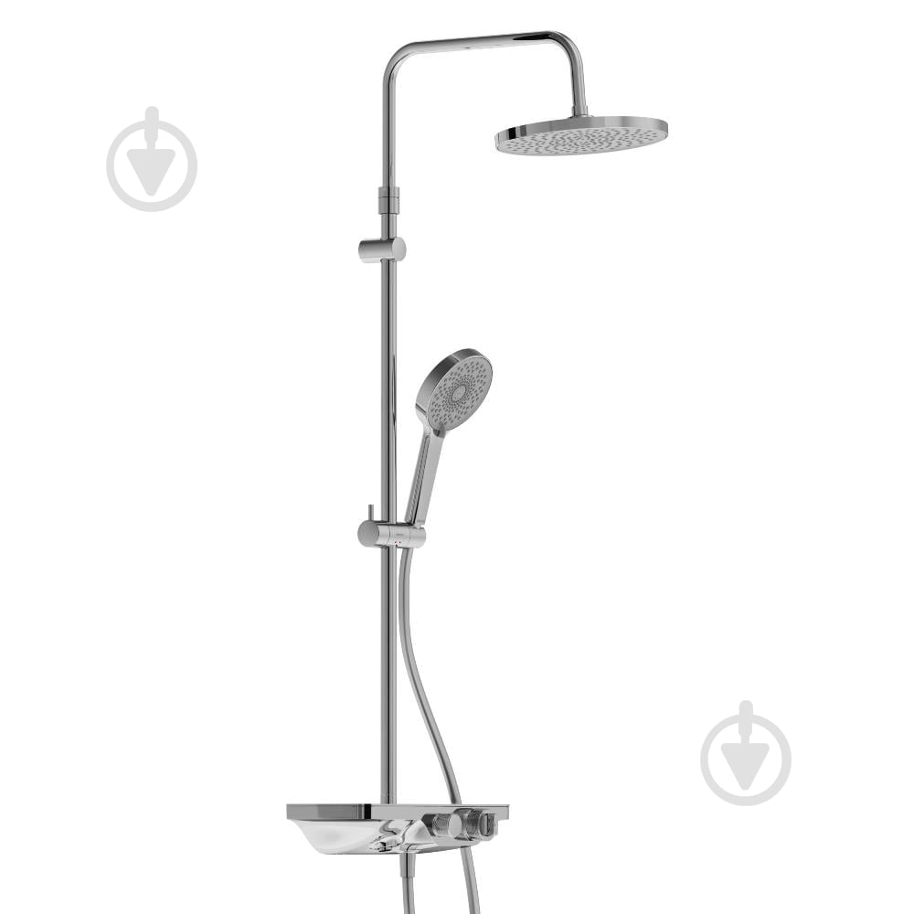 Душевая система Damixa 947760000 Apollo, с ванно-душевым термостатическим смесителем-полкой - фото 1