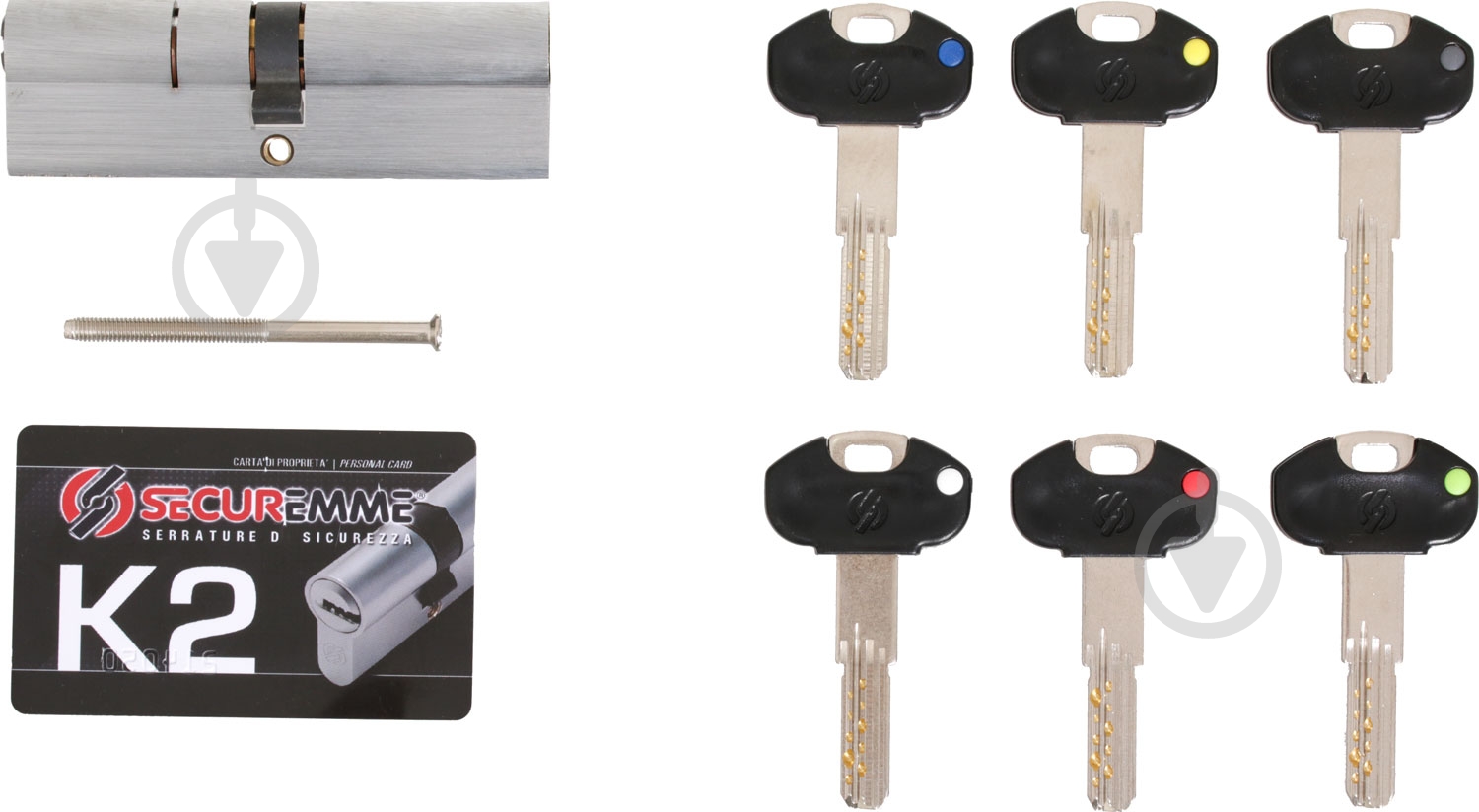 Цилиндр Securemme К2 3200CCS40501X5 40x50 ключ-ключ 90 мм матовый никель - фото 2