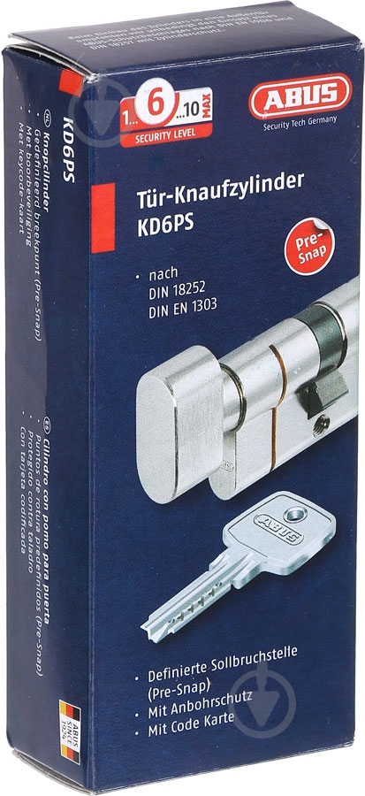 Цилиндр Abus KD6PS 30x35 ключ-вороток 75 мм матовая латунь - фото 4