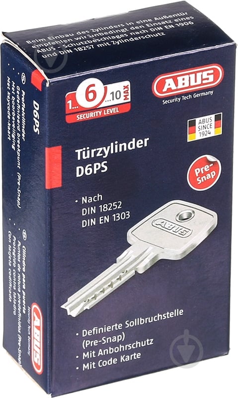 Циліндр Abus D6PS 30x30 ключ-ключ 60 мм матова латунь - фото 5 Циліндр Abus D6PS 30x30 ключ-ключ 60 мм матова латунь - фото 5