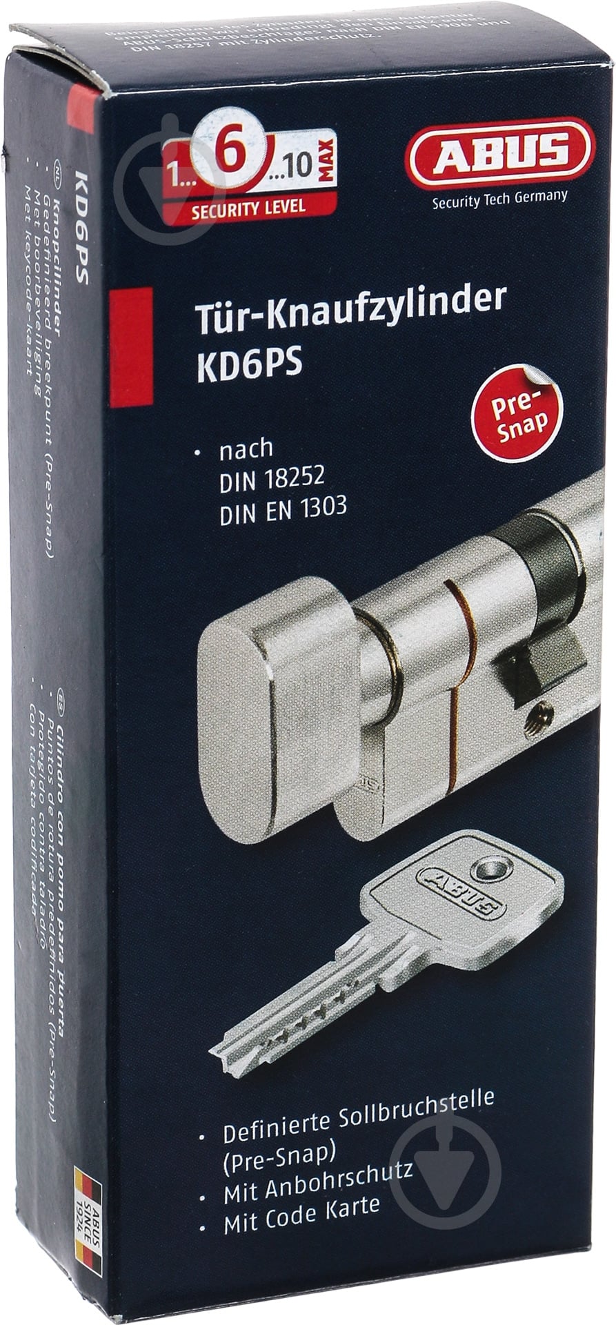 Циліндр Abus KD6PS 30x30 ключ-вороток 60 мм матова латунь - фото 5