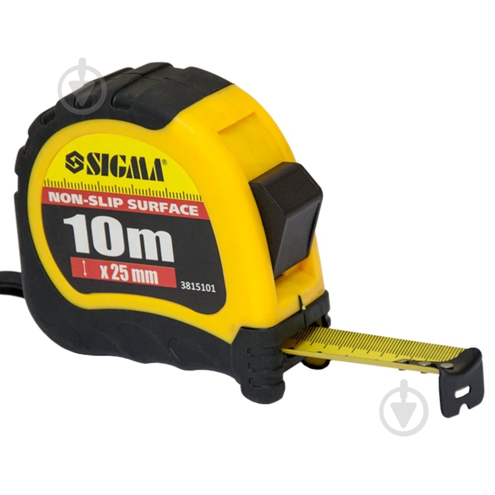 Рулетка Sigma Shiftlock 3815101 10 м x 25 мм - фото 1 Рулетка Sigma Shiftlock 3815101 10 м x 25 мм - фото 1