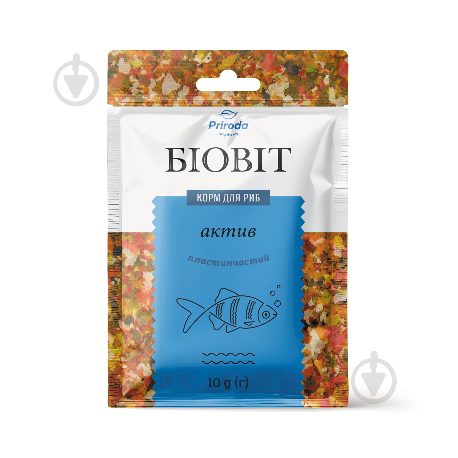 Корм Природа для рыб Биовит Актив 10г (рыба и рыбные продукты) - фото 1