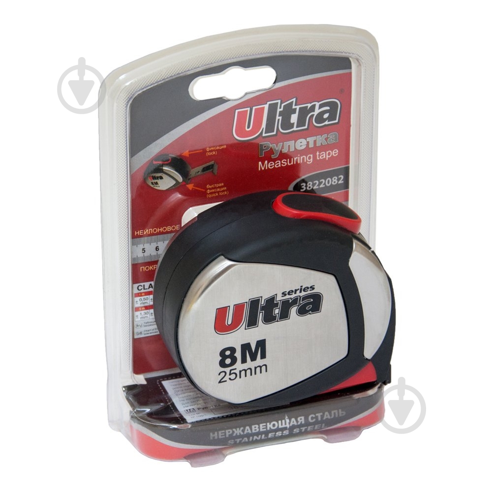 Рулетка Ultra магнитное, нейлоновое покрытие 3822082 8  м x 25  мм - фото 4