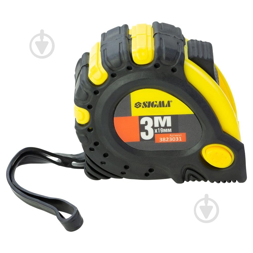Рулетка Sigma магнитная фиксатор + тормоз 3823031 3  м x 19  мм - фото 3