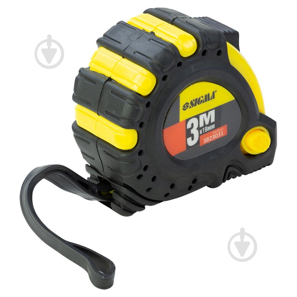 Рулетка Sigma магнитная фиксатор + тормоз 3823031 3  м x 19  мм - фото 4