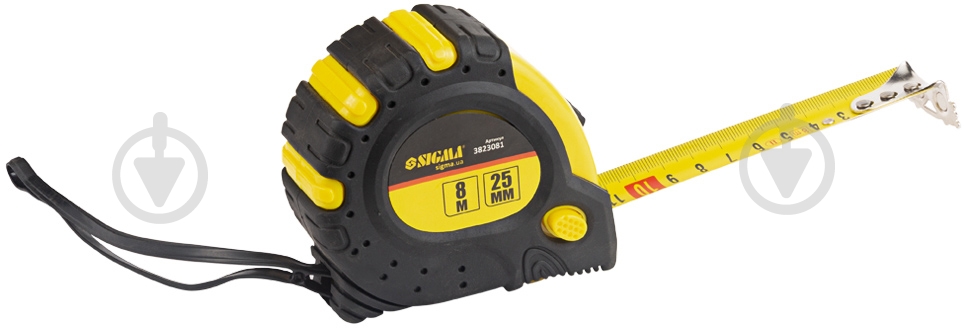 Рулетка Sigma магнітна фіксатор + гальмо 3823081 8  м x 25  мм - фото 7
