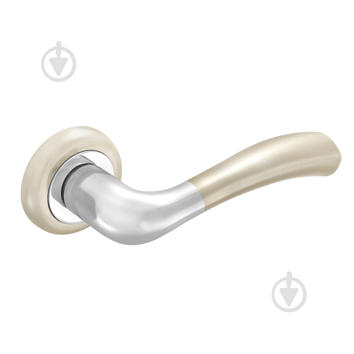 Ручка на розетке Linde A-2003 SN/CP матовый никель/полированный хром - фото 2 Ручка на розетке Linde A-2003 SN/CP матовый никель/полированный хром - фото 2