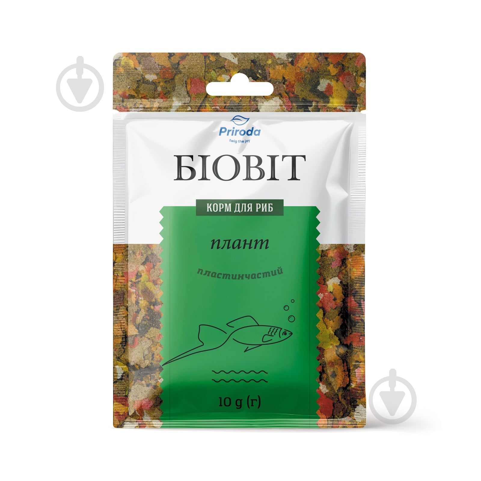 Корм Природа для рыб Биовит Плант 10г (рыба и рыбные продукты) - фото 1