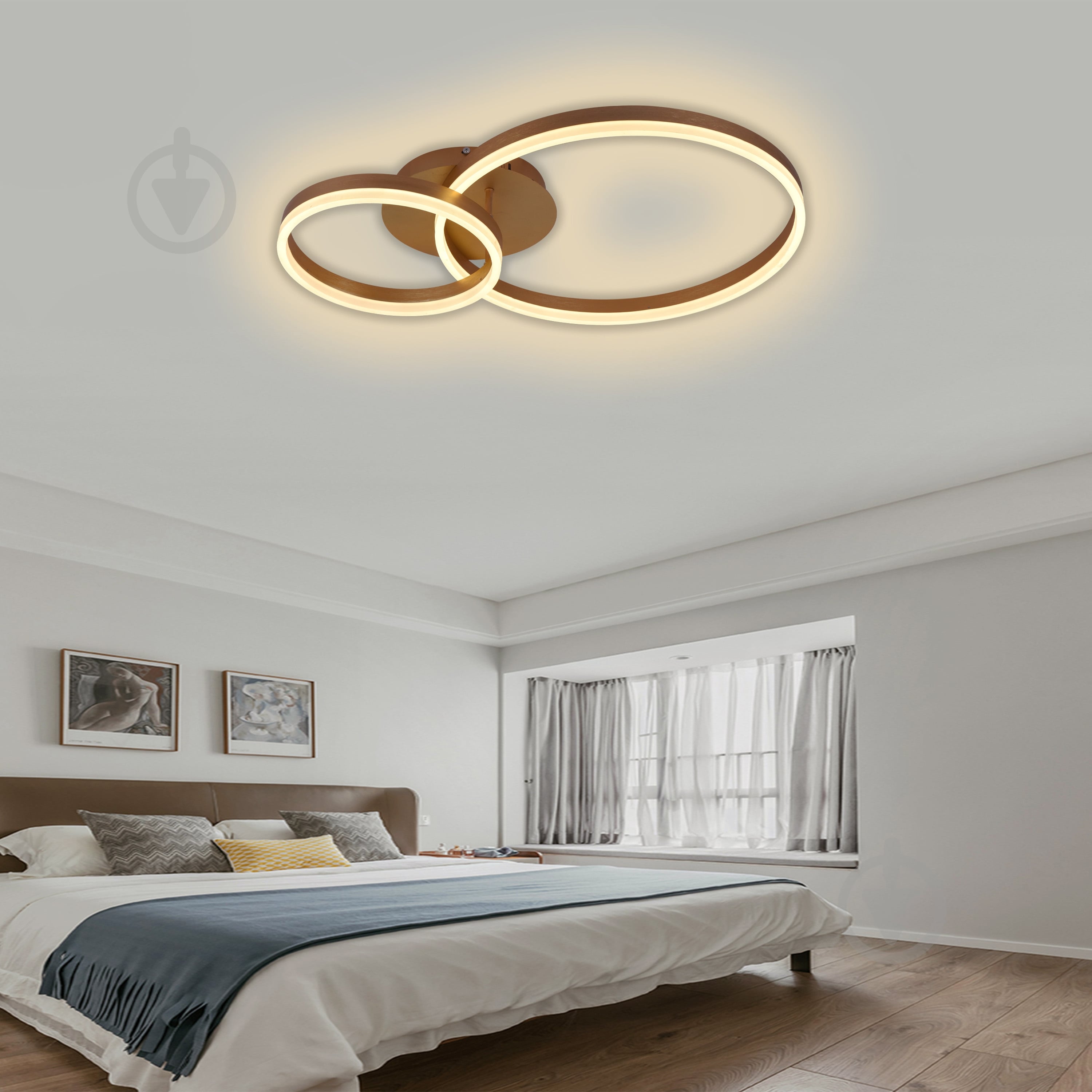 Люстра Miorro LED Solo 2x56 Вт LED-модуль мідь 51-313-014 - фото 4