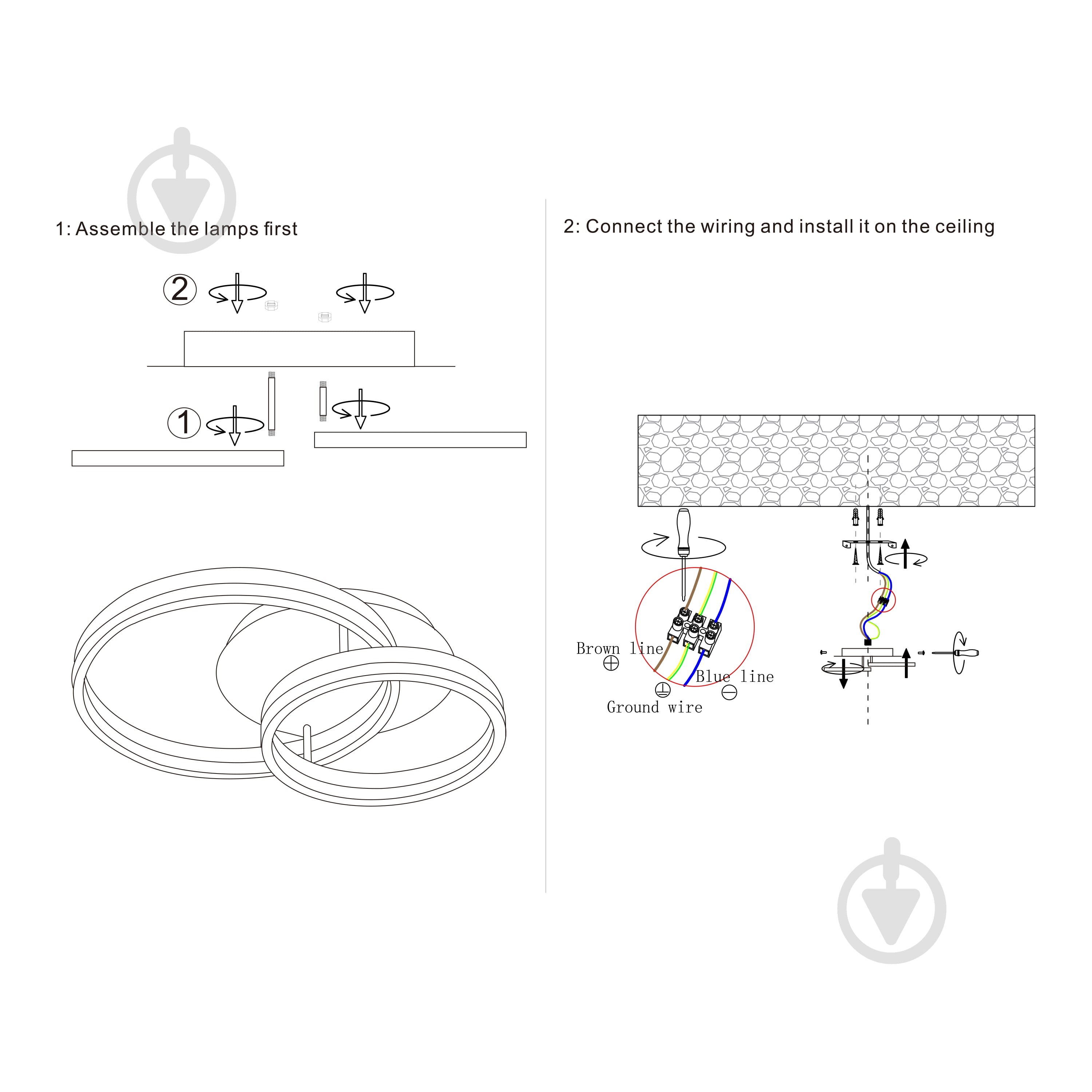 Люстра Miorro LED Solo 2x56 Вт LED-модуль мідь 51-313-014 - фото 6