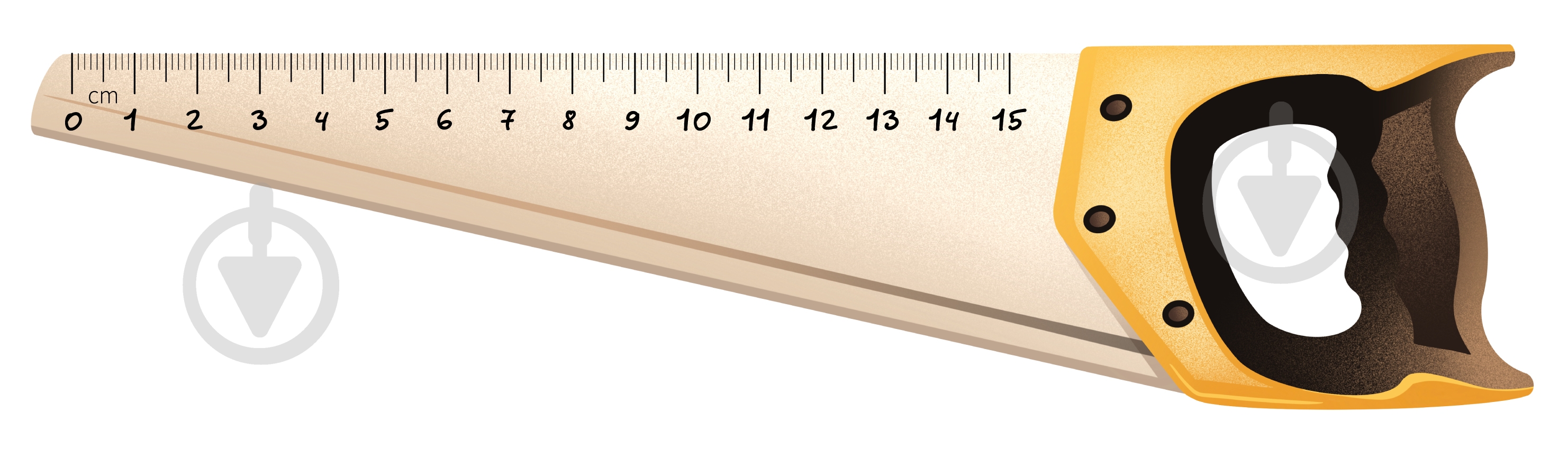 Линейка Пила 15 см - фото 1