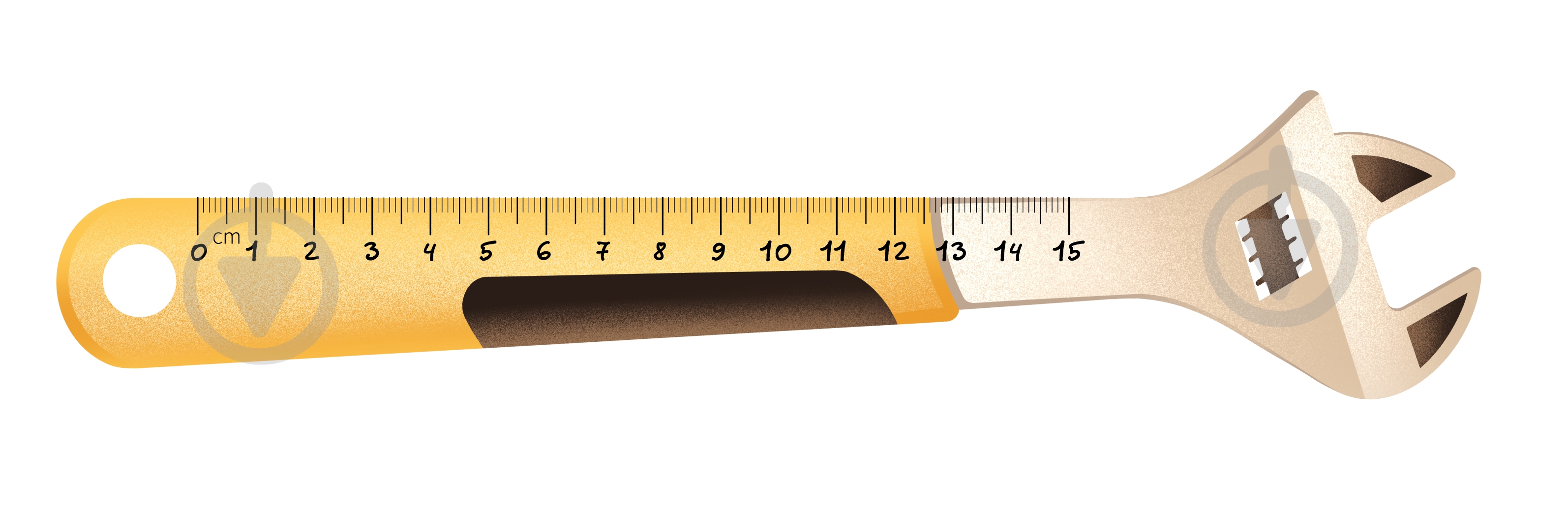 Линейка Ключ 15 см - фото 1