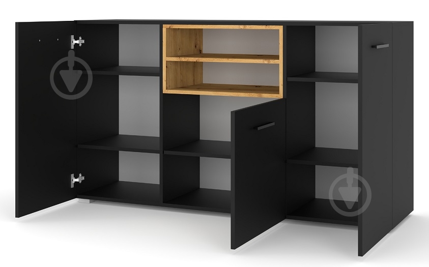 Комод BIM Furniture Anette 1510x860x440 мм черный матовый/дуб артизан (ANETTE_L_151_CM_DA) - фото 2