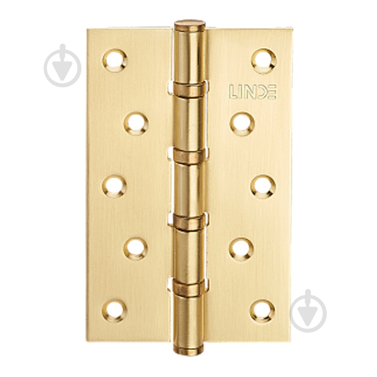 Петля Linde H-120 PB врезная d11,5 125x75x2,5 мм полированная латунь универсальная 1 шт. - фото 1