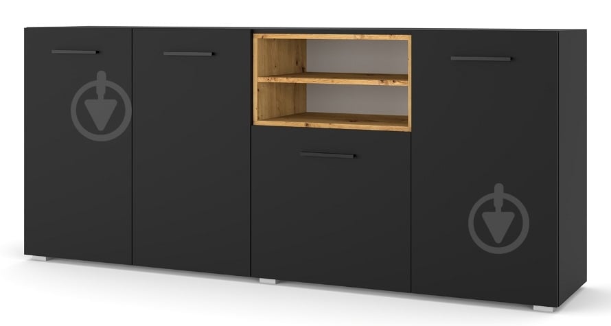 Комод BIM Furniture Anette 1980x860x440 мм черный матовый/дуб артизан (ANETTE_C_198_CM_DA) - фото 1