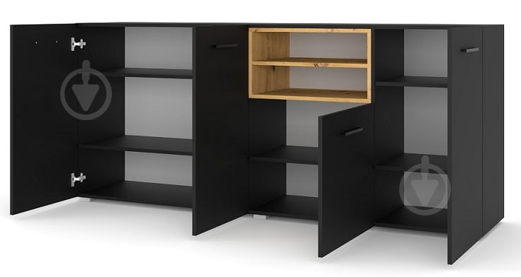 Комод BIM Furniture Anette 1980x860x440 мм черный матовый/дуб артизан (ANETTE_C_198_CM_DA) - фото 2