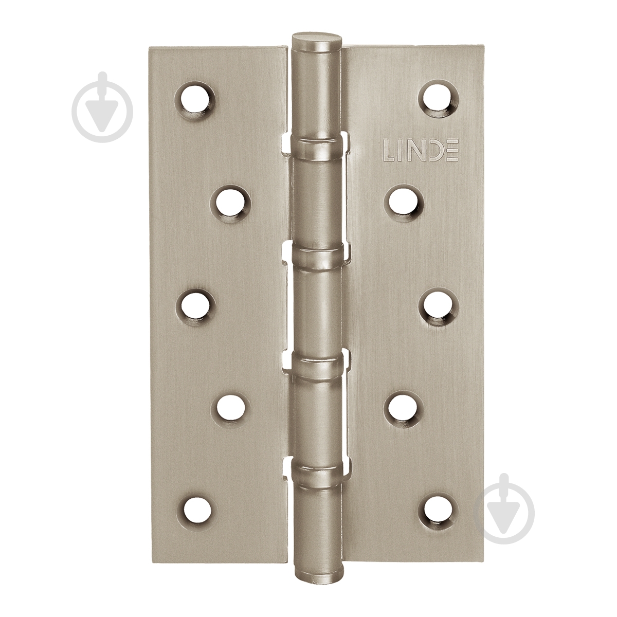 Петля Linde H-120 SN накладная d11,5 125x75x2,5 мм матовый никель универсальная 1 шт. - фото 1 Петля Linde H-120 SN накладная d11,5 125x75x2,5 мм матовый никель универсальная 1 шт. - фото 1