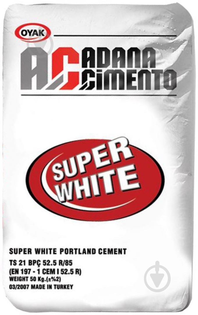 Цемент белый Adana 25 кг - фото 1