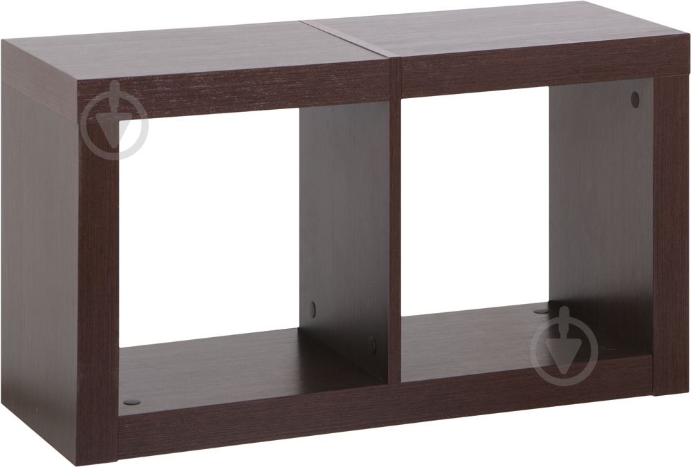 Стеллаж двухсторонний Inteo Кубус МИКС 1x2 (3D HDF) 792x792x438 мм венге - фото 2