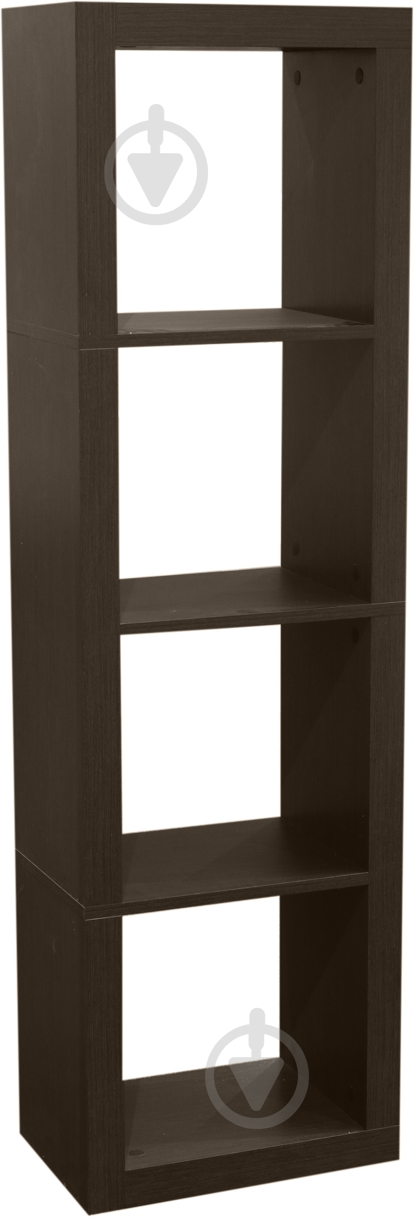 Полиця для книг Inteo Кубус МІКС 1х4 (3D HDF) 438x438x1500 мм венге - фото 1