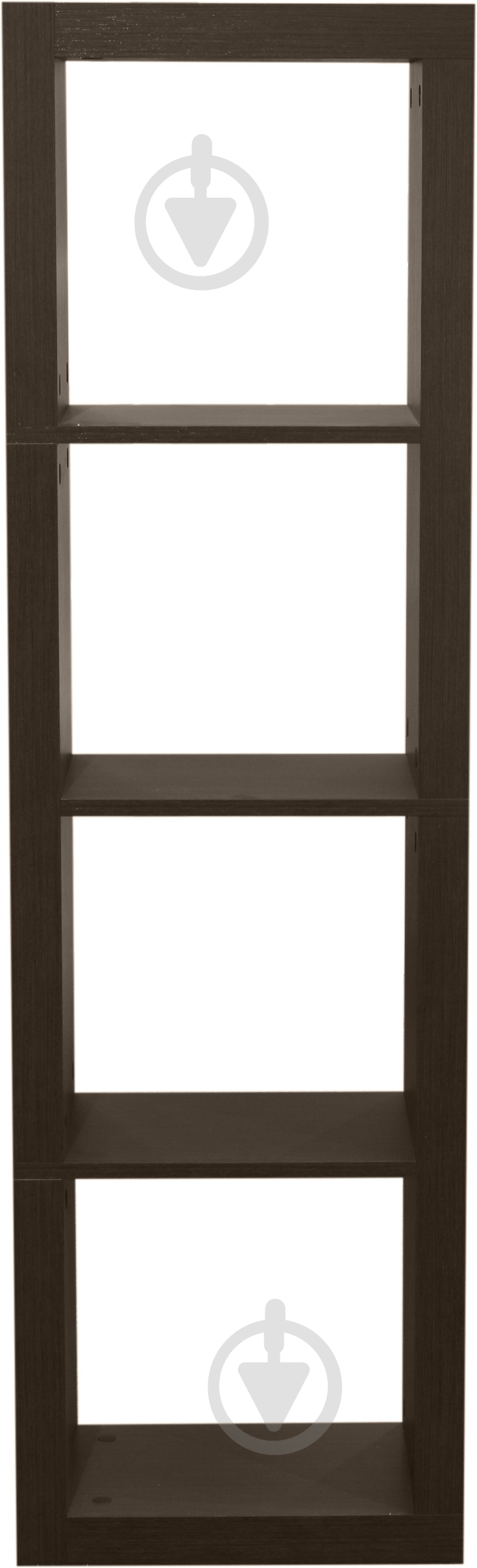 Полиця для книг Inteo Кубус МІКС 1х4 (3D HDF) 438x438x1500 мм венге - фото 2