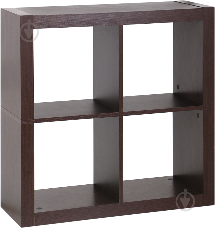 Полка книжная Inteo Кубус МИКС 2Х2 (3D HDF) 792x792x792 мм венге - фото 2