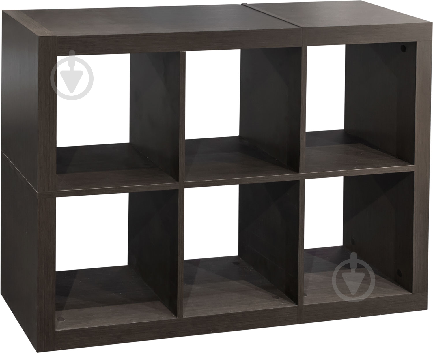 Полка для книг Inteo Кубус МИКС 2х3 (3D HDF) 1146x1146x792 мм венге - фото 1