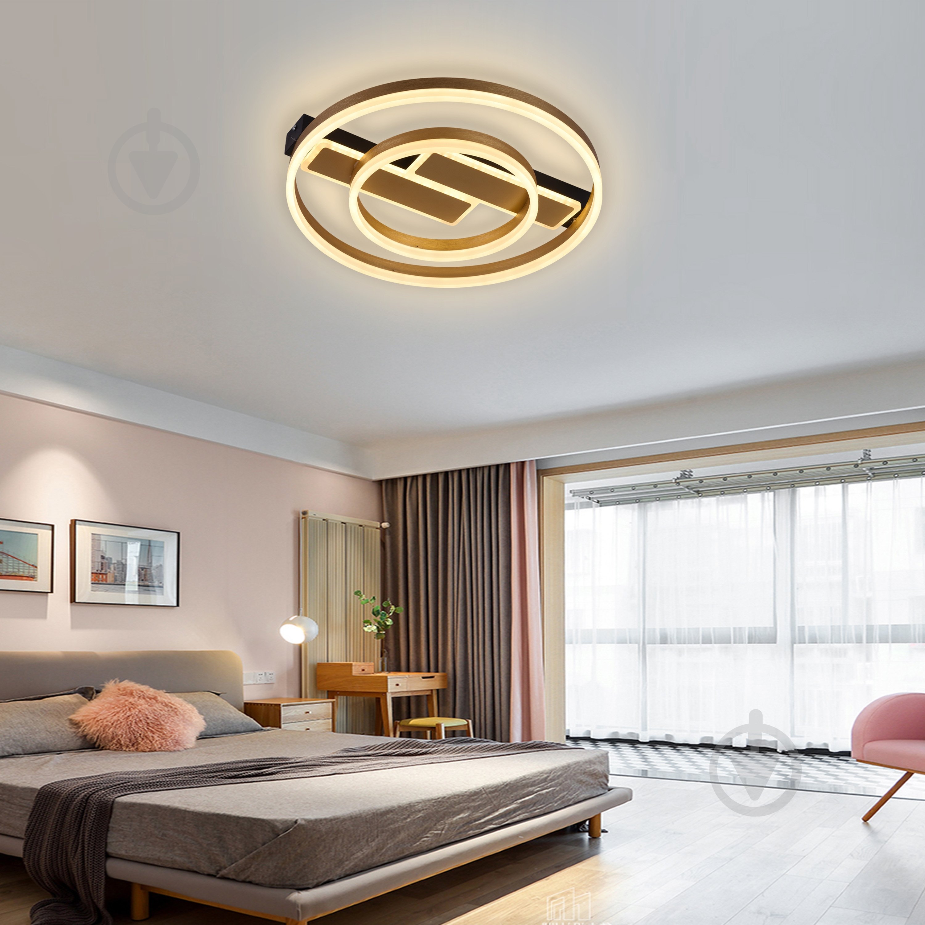 Люстра стельова Miorro LED Isola 2x80 Вт LED-модуль золото 51-313-015 - фото 4