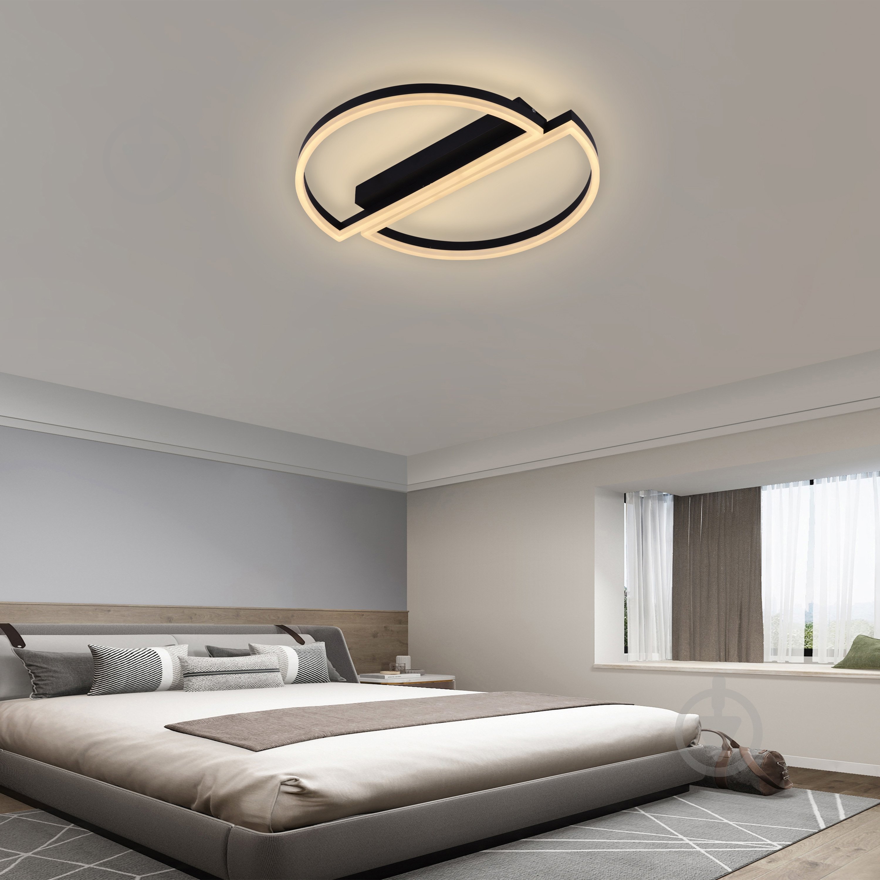 Люстра стельова Miorro LED Amico 2x58 Вт LED-модуль чорний 51-313-012 - фото 4