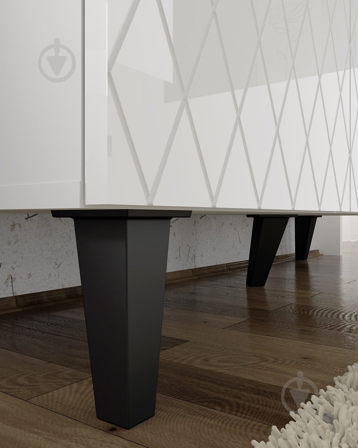 Комод BIM Furniture Diuna HG 1450x900x420 мм черный/белый матовый/белый глянец (DIUNA_COM_145_3D_WM_WG_BL) - фото 8 Комод BIM Furniture Diuna HG 1450x900x420 мм черный/белый матовый/белый глянец (DIUNA_COM_145_3D_WM_WG_BL) - фото 8