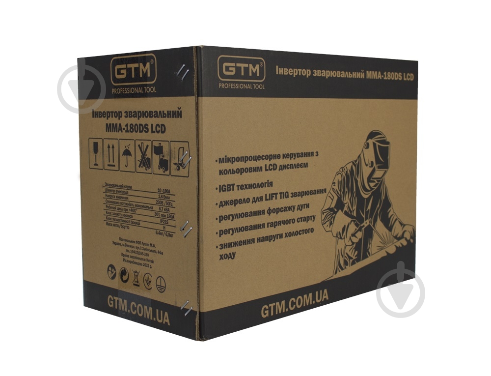 Инвертор цифровой мультифункциональный GTM инвертор сваривающий MMA-180DS LCD - фото 3 Инвертор цифровой мультифункциональный GTM инвертор сваривающий MMA-180DS LCD - фото 3