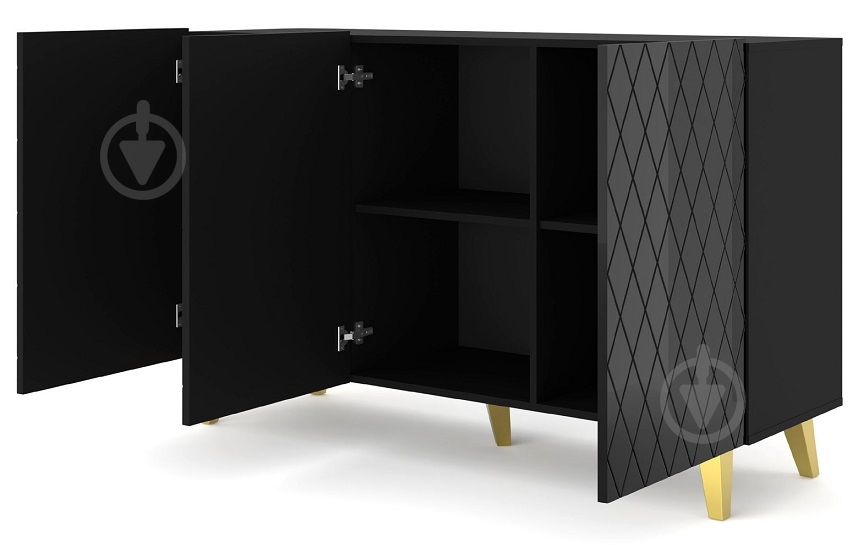 Комод BIM Furniture Diuna HG 1450x900x420 мм золотий/чорний матовий (DIUNA_COM_145_3D_BM_BG_GL) - фото 2 Комод BIM Furniture Diuna HG 1450x900x420 мм золотий/чорний матовий (DIUNA_COM_145_3D_BM_BG_GL) - фото 2