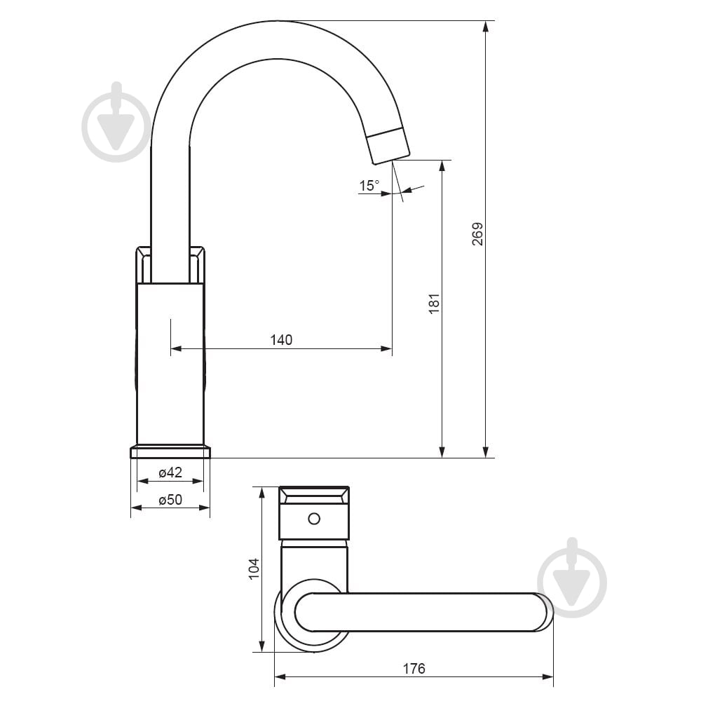 Смеситель для умывальника Damixa 470220300 Apollo, с поворотным изливом - фото 4 Смеситель для умывальника Damixa 470220300 Apollo, с поворотным изливом - фото 4