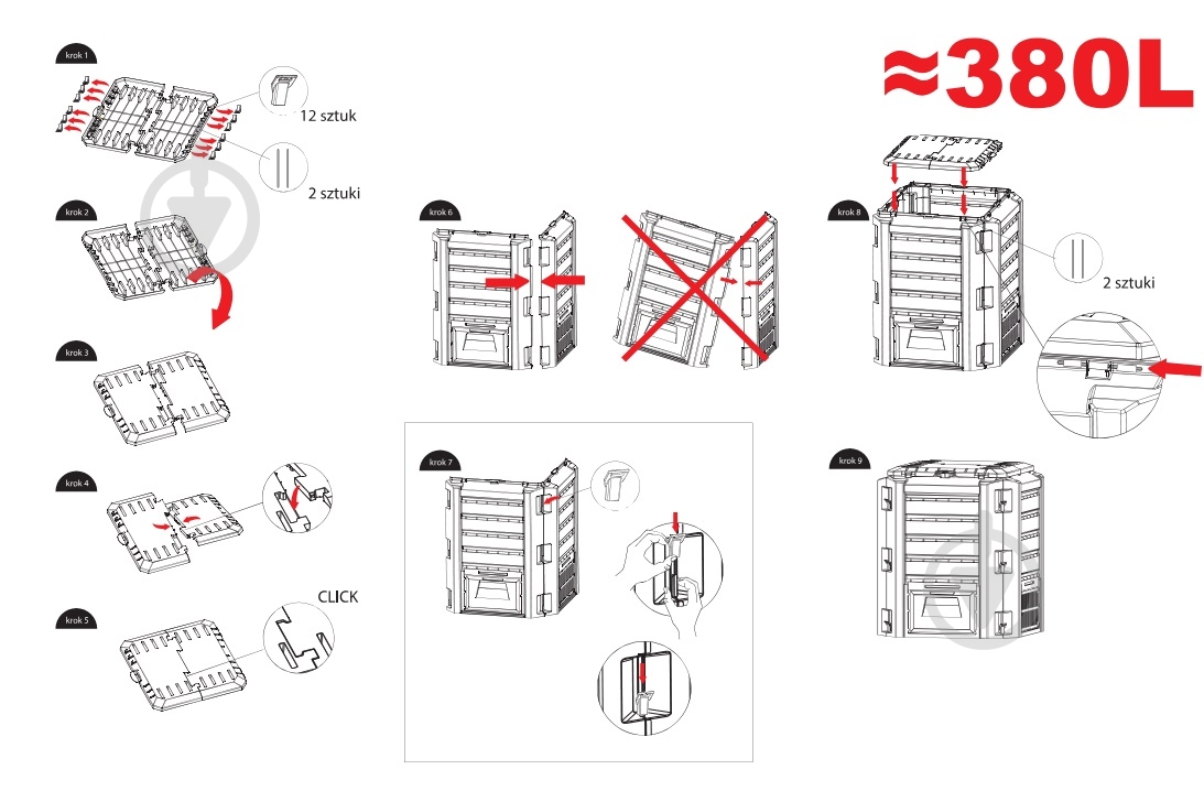 Компостер Prosperplast compogreen 380 л черный - фото 4