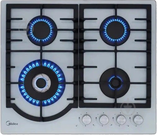 Варочная поверхность газовая Midea MG696TGW - фото 2 Варочная поверхность газовая Midea MG696TGW - фото 2